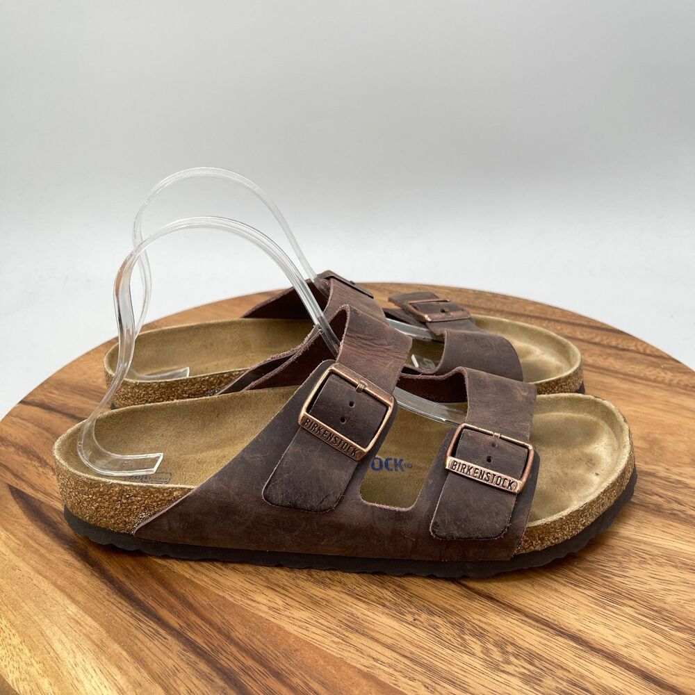 Birkenstock Arizona Sandals Mens Size 9 / 42 Brown Leather Casual Comfort Shoes